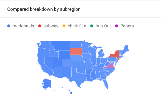 Fast Food Google Trends Map